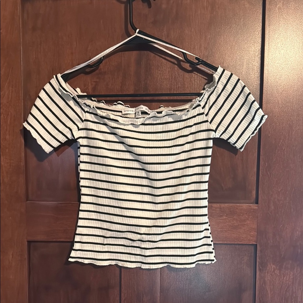 Striped Off-Shoulder Top